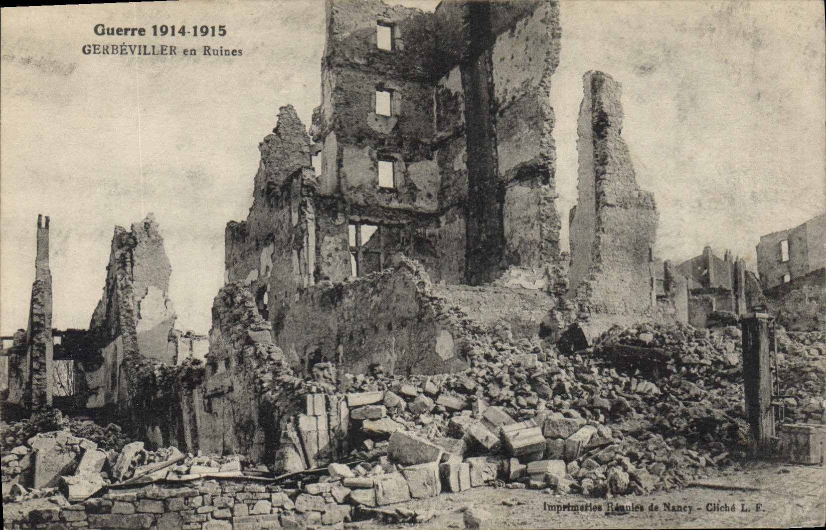 CPA Militaria Guerre 1914-1915 GERBEVILLER en Ruines 