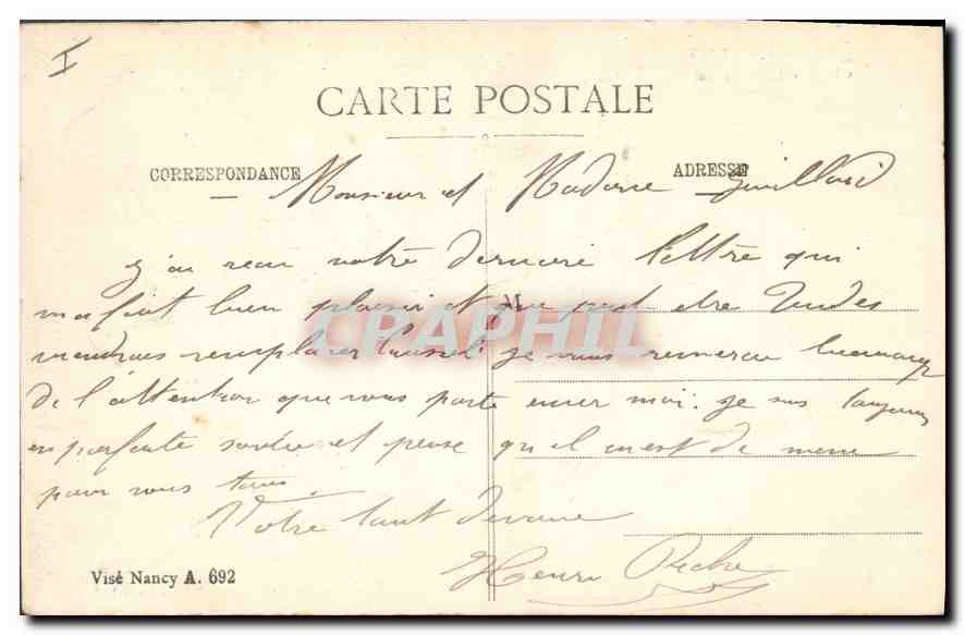 CPA Militaria Guerre 1914-1915 GERBEVILLER en Ruines  — Rückseite