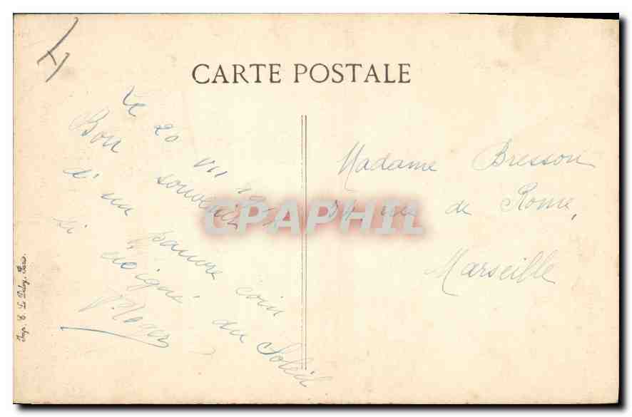 Bergues bombardiert — Rue de la Gare — Krieg 1914-15 — Rückseite
