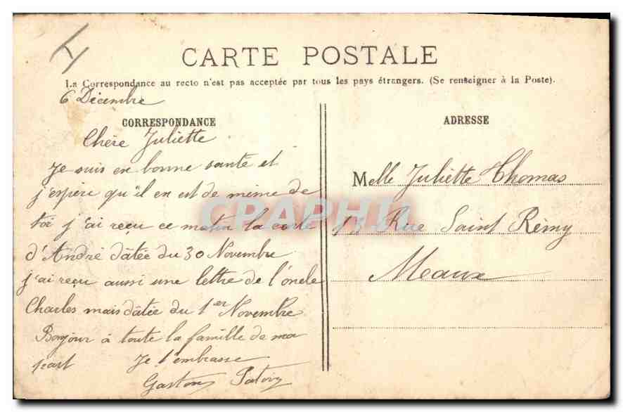 Albert (Somme) — Place de l'Hôtel-de-Ville après la guerre — L’M, Paris — Back