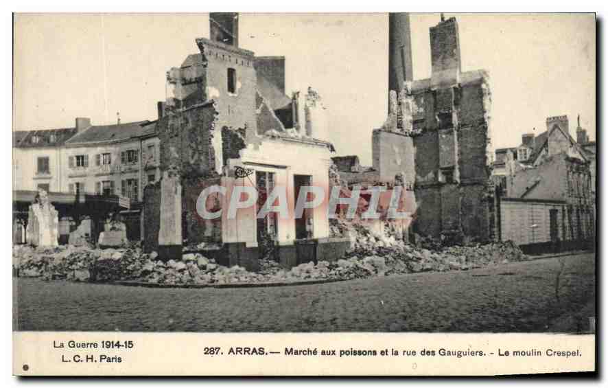 Arras — Fish Market and Rue des Gauguiers — Crespel Mill — L.C.H. Paris, n°287