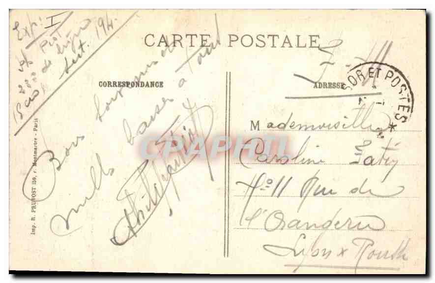 CPA Militaria Le Guerre 1914-15-16 VERDUN Meuse Les Ruines  — Rückseite