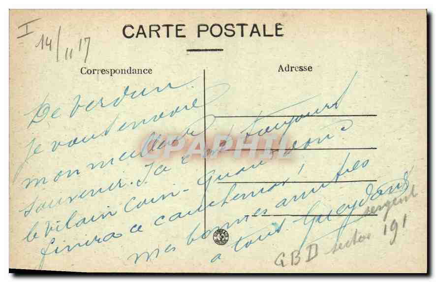 CPA Militaria VERDUN Bas de la Rue St-Pierre — Rückseite