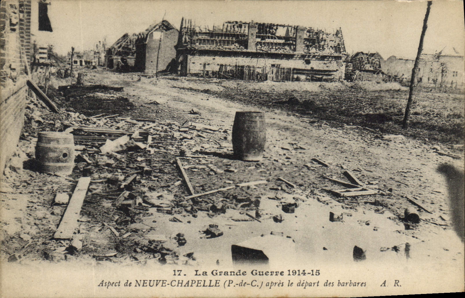 Neuve-Chapelle (P.-de-C.) — Ansicht nach dem Großen Krieg 1914-15 — A.R. n°17