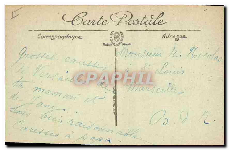 CPA VERSAILLES Le Palais de Justice  — Verso