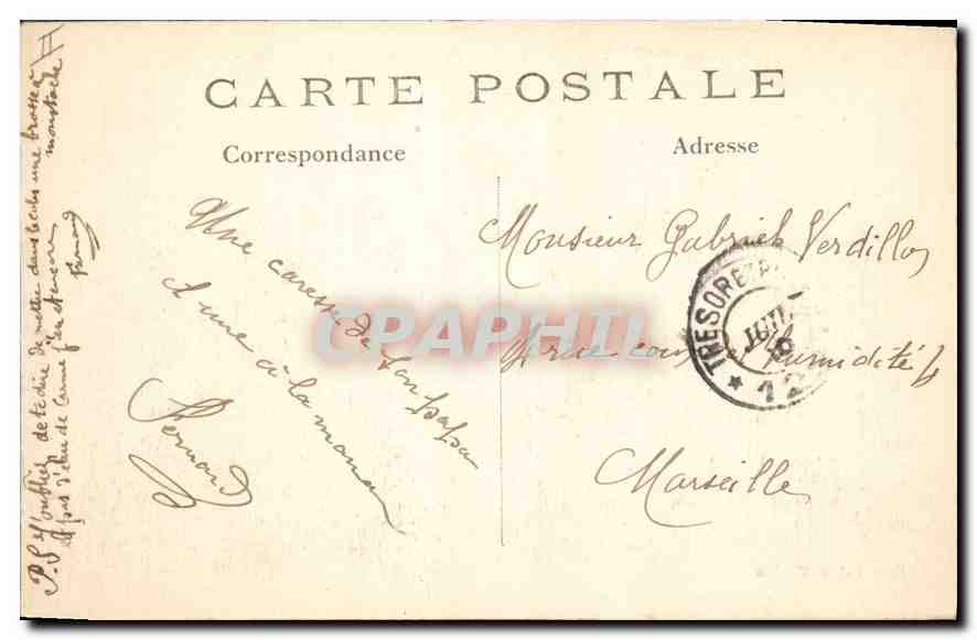 CPA VERDUN Le Palais de Justice  — Verso