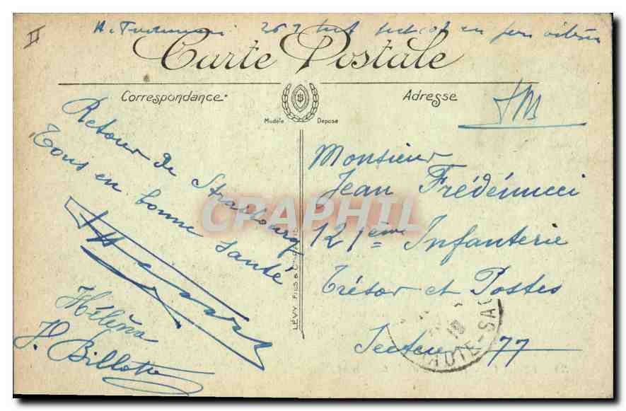 CPA VESOUL le Palais de Justice  — Rückseite