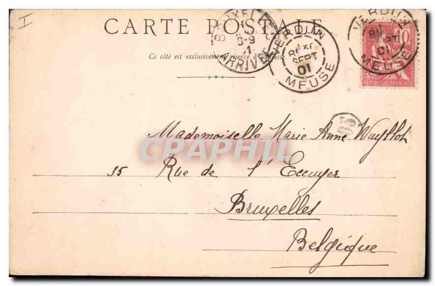 CPA VERDUN Palais de Justice XVIe siècle  — Verso