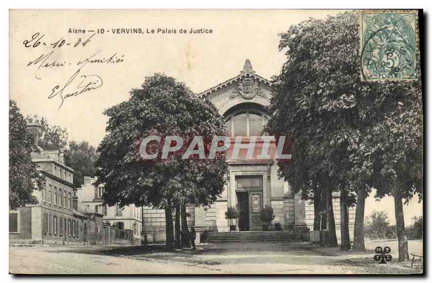 CPA VERVINS Le Palais de Justice 