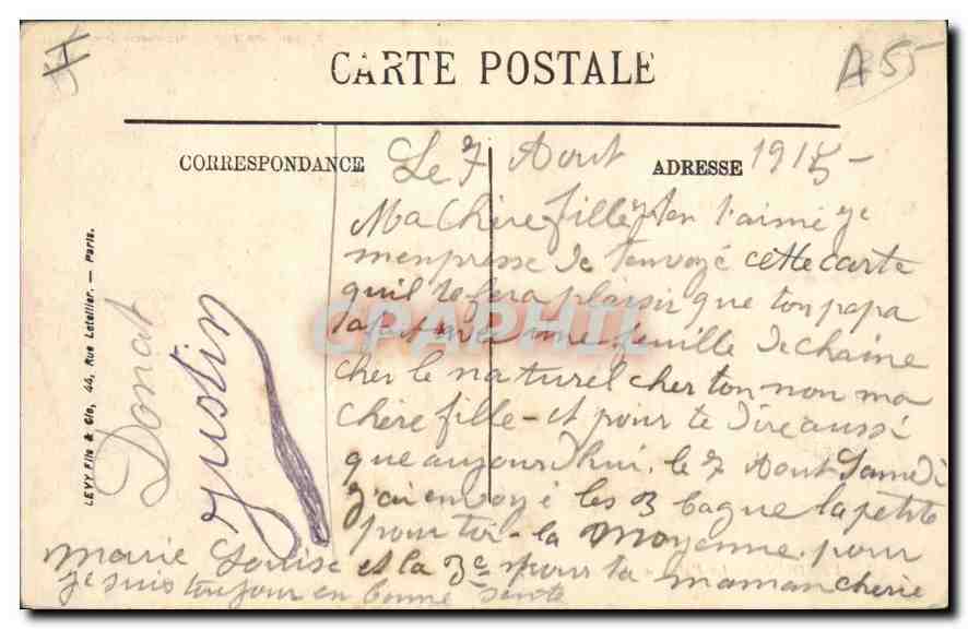 CPA VERDUN Le Palais de Justice  — Verso