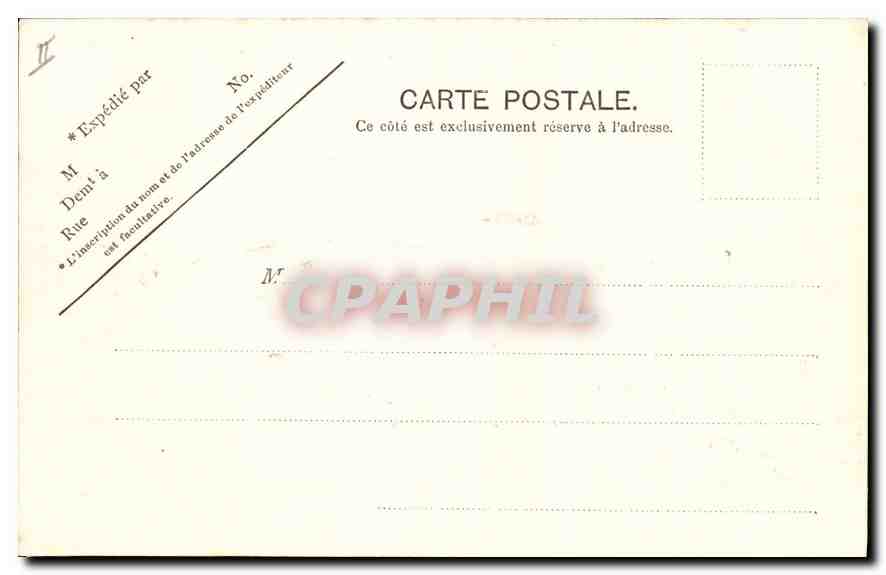 CPA TUNIS Le Palais de Justice  — Verso