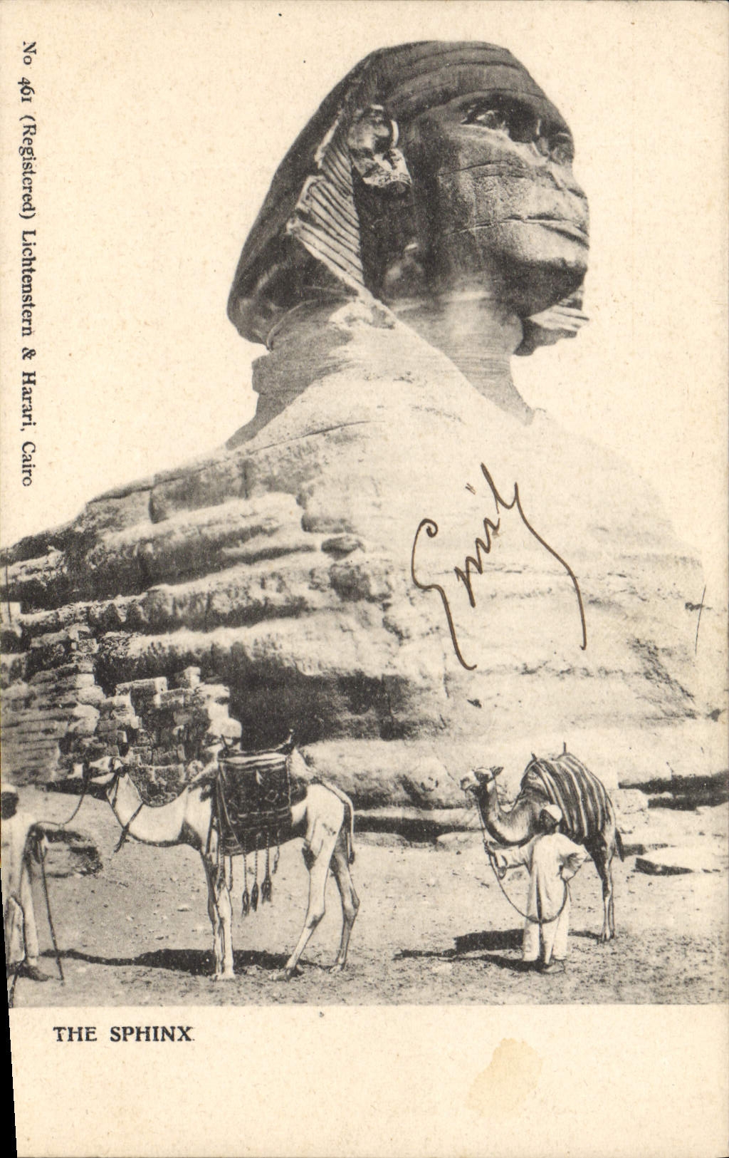Le Sphinx — Égypte — Lichtenstern & Harari, n° 461 (Registered)