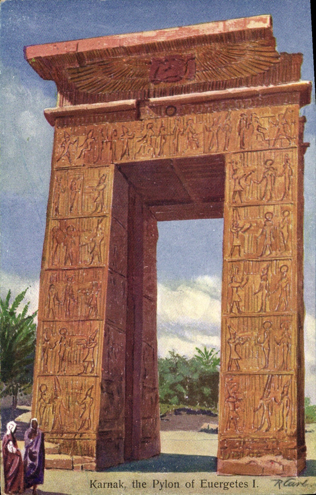 CPA Egypt Egypt Karnak The Pylon of Euergetes I 