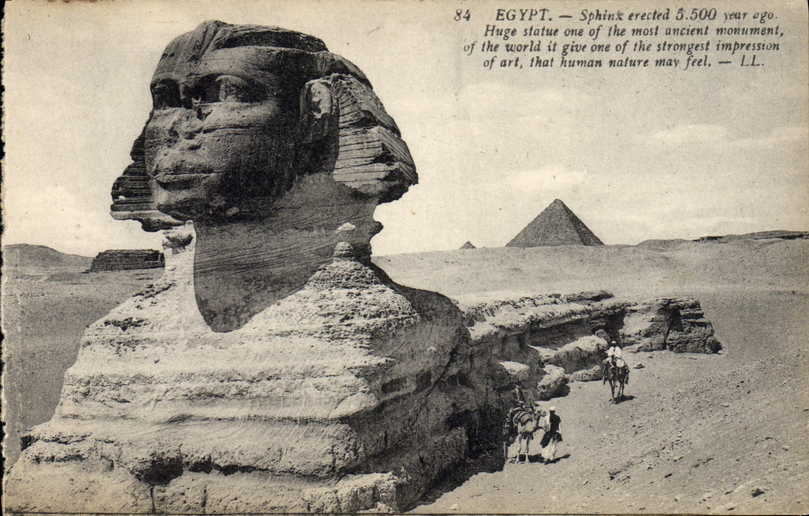 Sphinx d'Égypte — monument antique de 5.500 ans — Imp. LEVY & Cie, Paris