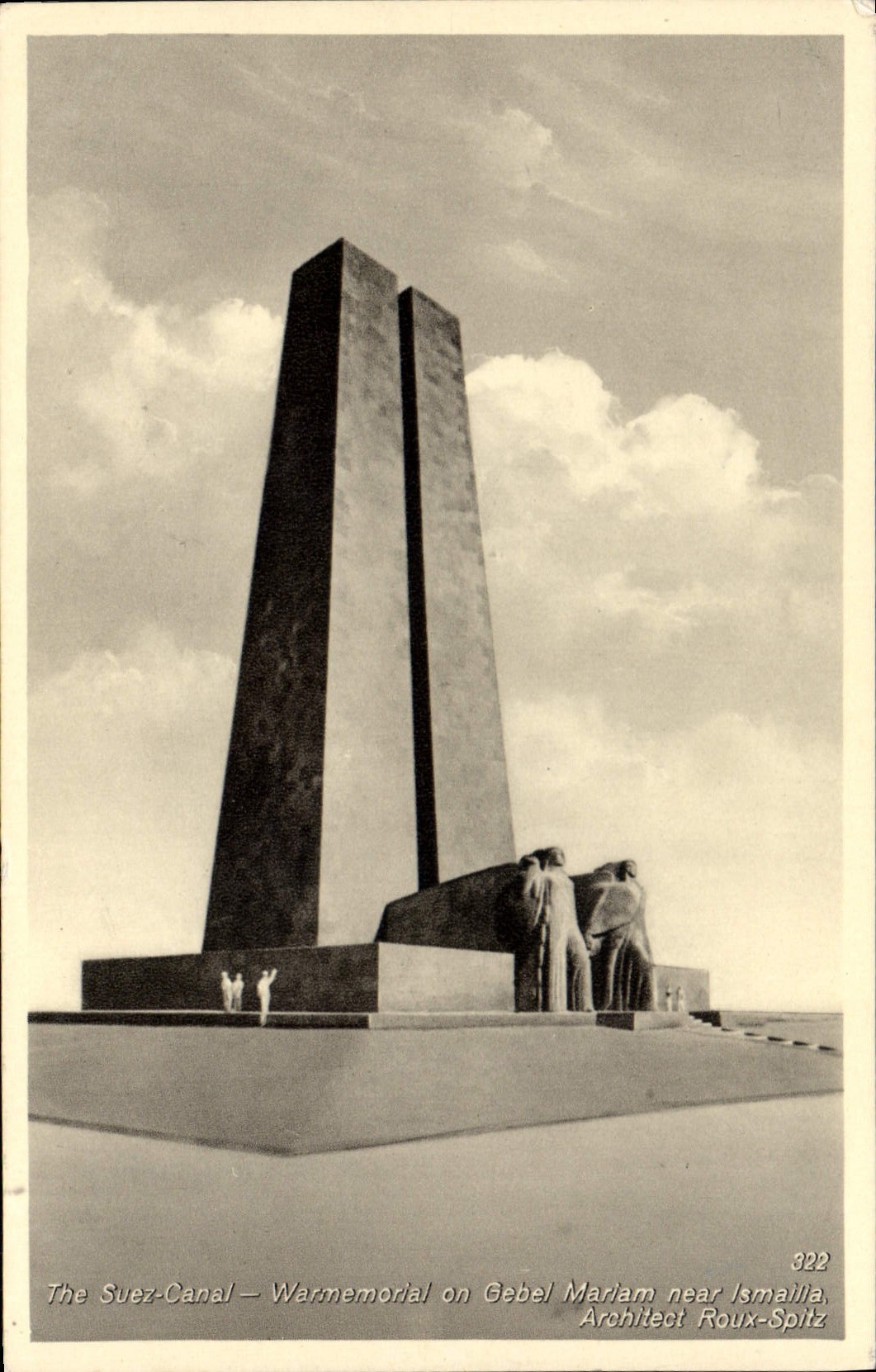 Monument du Canal de Suez — Mémoire des guerres sur le Gebel Marlam près d'Ismailia — Architecte Roux-Spitz