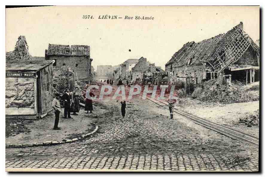Liévin — Rue St-Amée — Éditeur B. Bousset, n° 3574