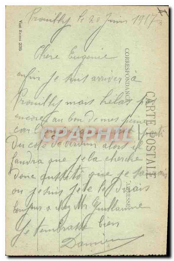Reims - Was von einer Million Litern nach den Bombenangriffen 1914-15-16-17 übrig blieb — G. Dubois, Reims, n°263 — Rückseite