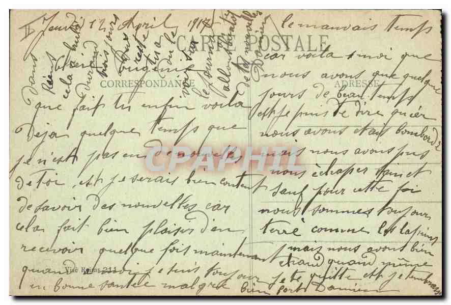 Reims dans ses années de bombardements 1914-15-16-17 — Docks Rémois — Collection G. Dubois, Reims — Back