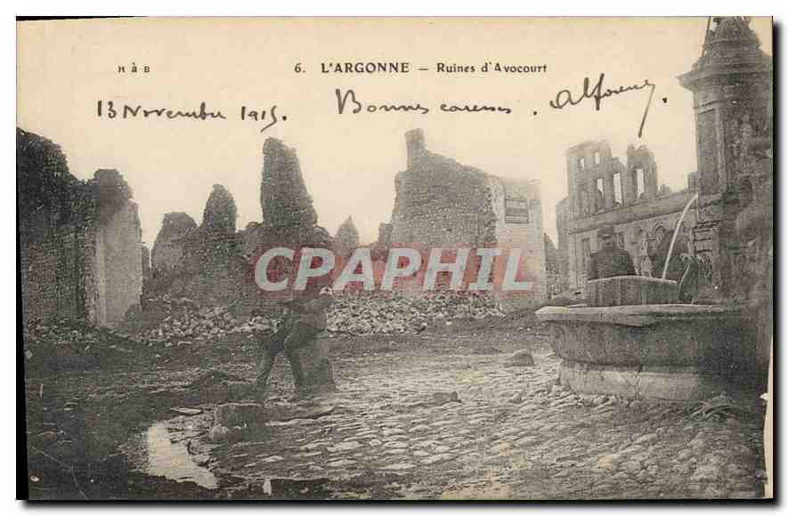 L'ARGONNE — Ruinen von Avocourt — E. Le Deley, Paris, n°6