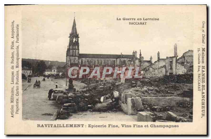 Baccarat — La Guerre en Lorraine — Gros & Dadl : Maison Hansé-Blancheur