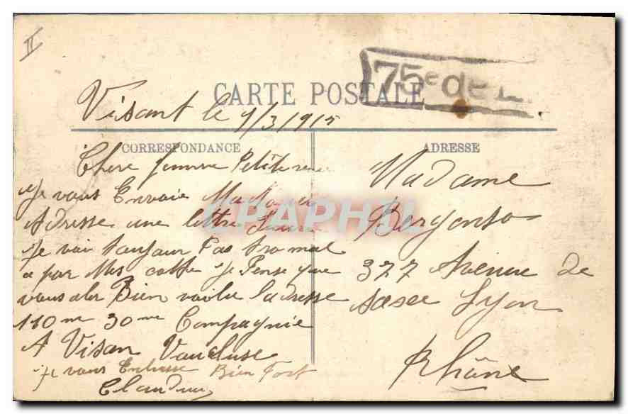 Soldaten, die in einer belgischen Kirche ruhen — Krieg 1914-1915 — Serie 400 — Verlag LL — Rückseite