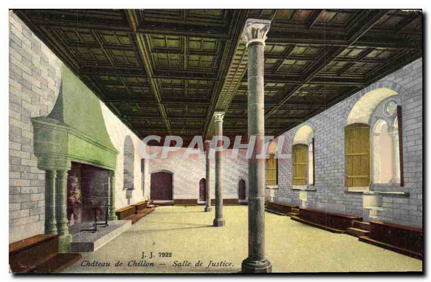 CPA Chateau de Chillon Salle de Justice 