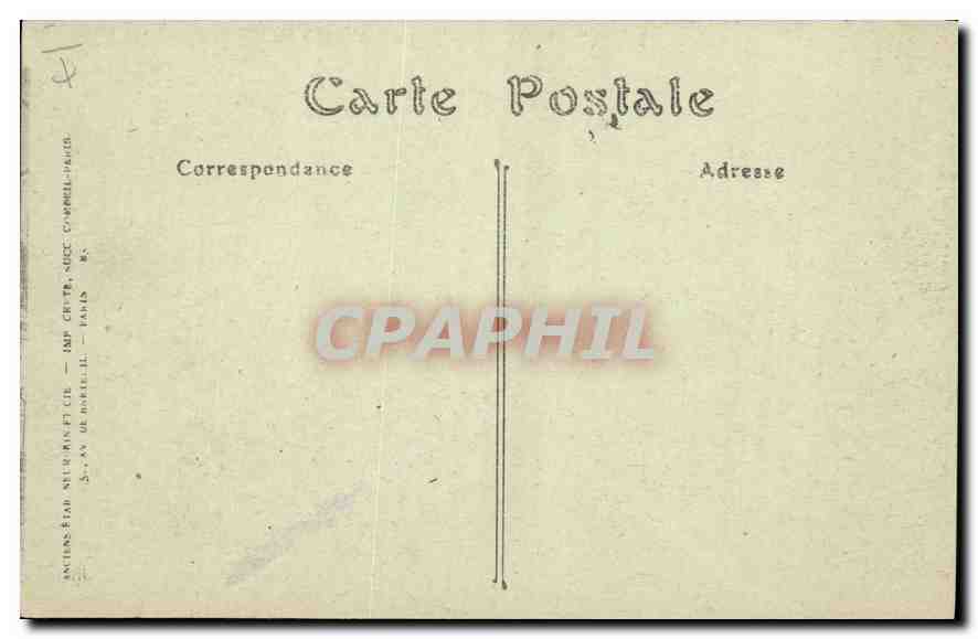 CPA Tunis Le Palais de Justice  — Verso