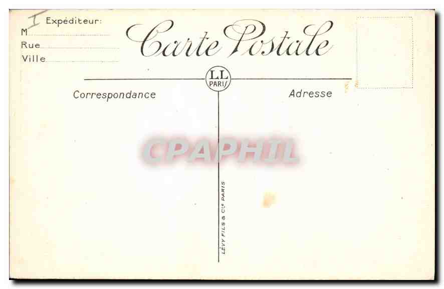 CPA Tunis Le Palais de Justice  — Verso