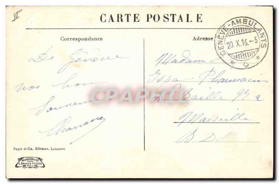 CPA Lausanne Tribunal Federal  — Rückseite