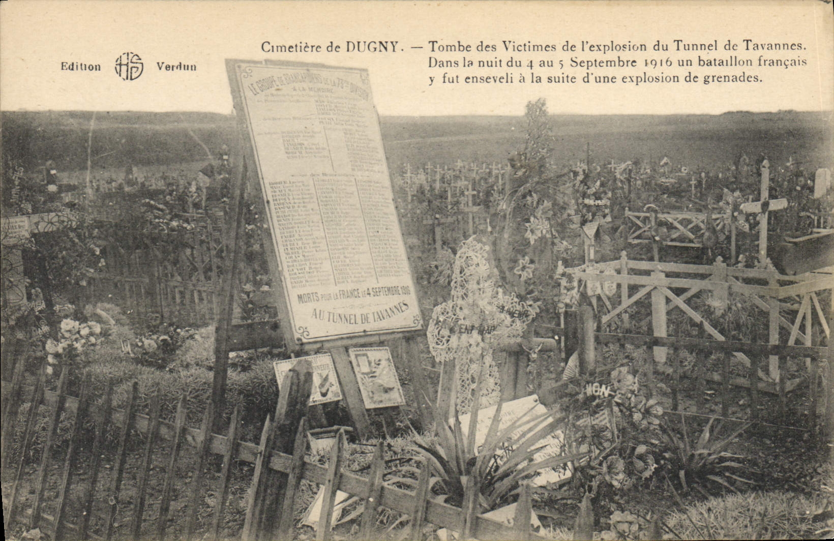 Cemetery of Dugny — Tomb of the victims of the Tavannes Tunnel Explosion — HS Verdun Edition