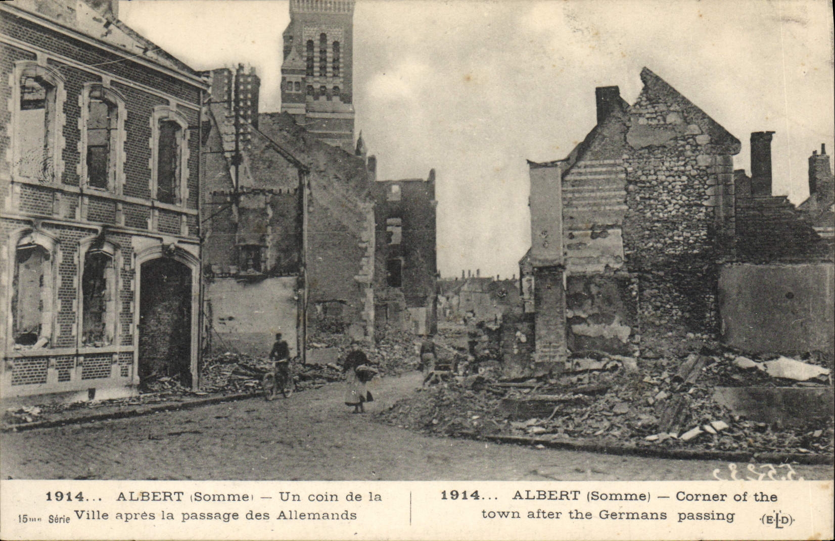 Albert (Somme) — Zerstörter Eckbereich nach dem Durchgang der Deutschen — Serie 15