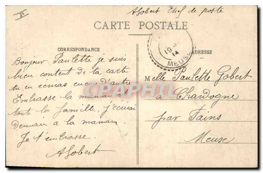 Nancy - Bombardement des 9-10 Septembre 1914 - Angle de la Rue Notre-Dame et de la Rue de la Hache — Verso
