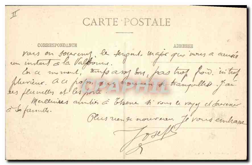 Baccarat — Vue intérieure après bombardement allemand en 1914 — Bastien, lib. Adil, Lunéville — Verso
