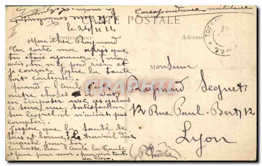 CPA Militaria La Guerre de 1914 LCH Paris Louvain La Maison du Peuple  — Rückseite