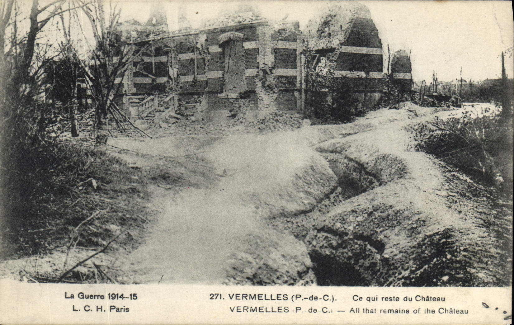 Vermelles (P.-de-C.) — Ce qui reste du Château — L.C.H. Paris, n°271