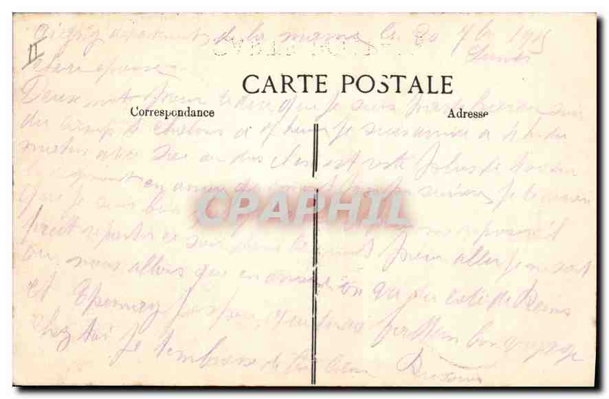 Destructions à Sermaize-les-Bains — Rue de Vitry — Bataille de la Marne (6-12 sept. 1914) — Éditeur inconnu, n° 51 — Verso