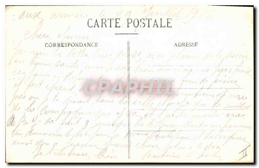 Bétheny - L'Église — Ruines après la guerre 1914-16 — Visé Nancy A. 4151 — Verso