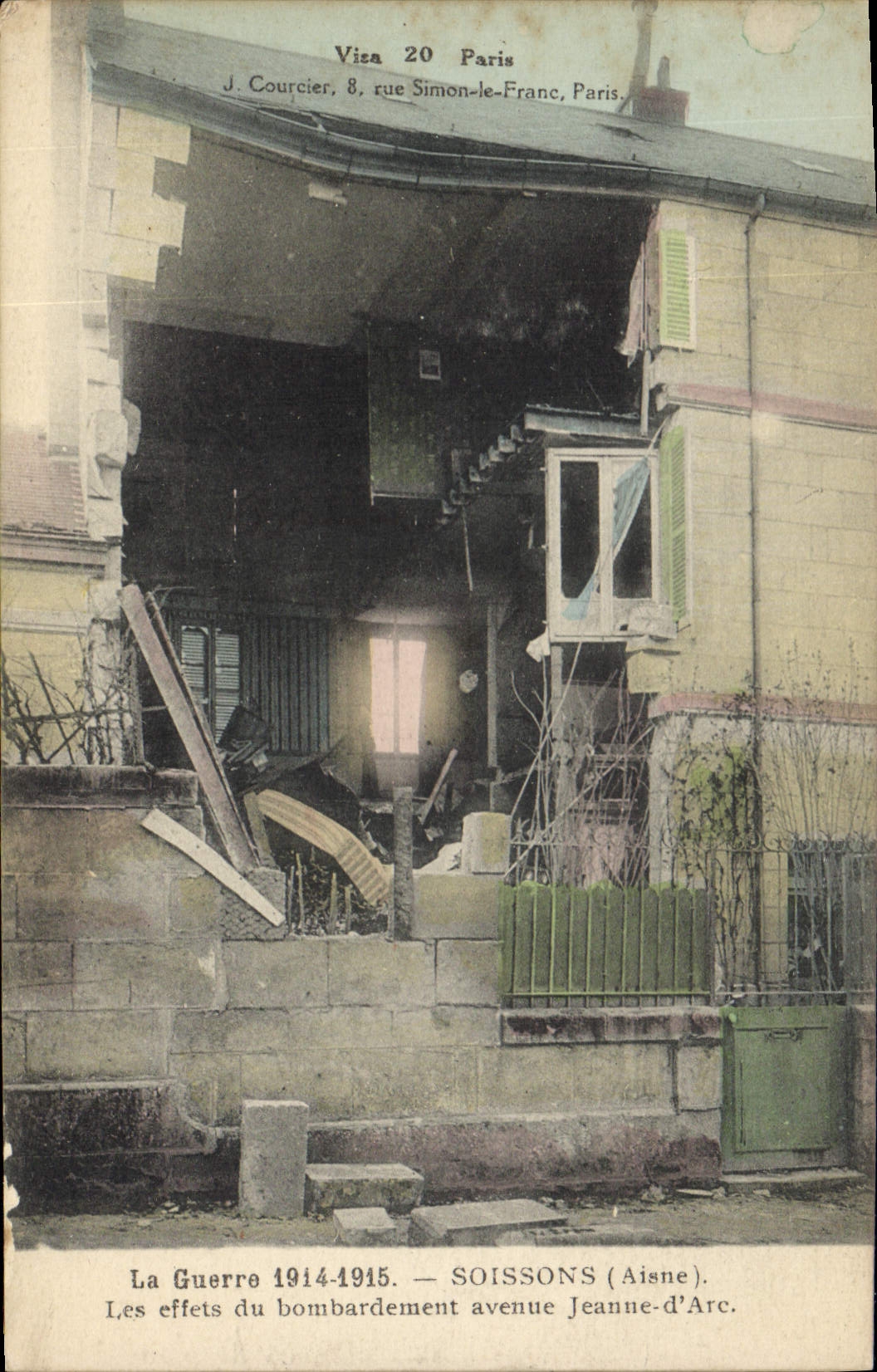 SOISSONS (Aisne) — The effects of the bombing on avenue Jeanne-d'Arc — J. Courcier, 8, rue Simon-le-Franc, Paris