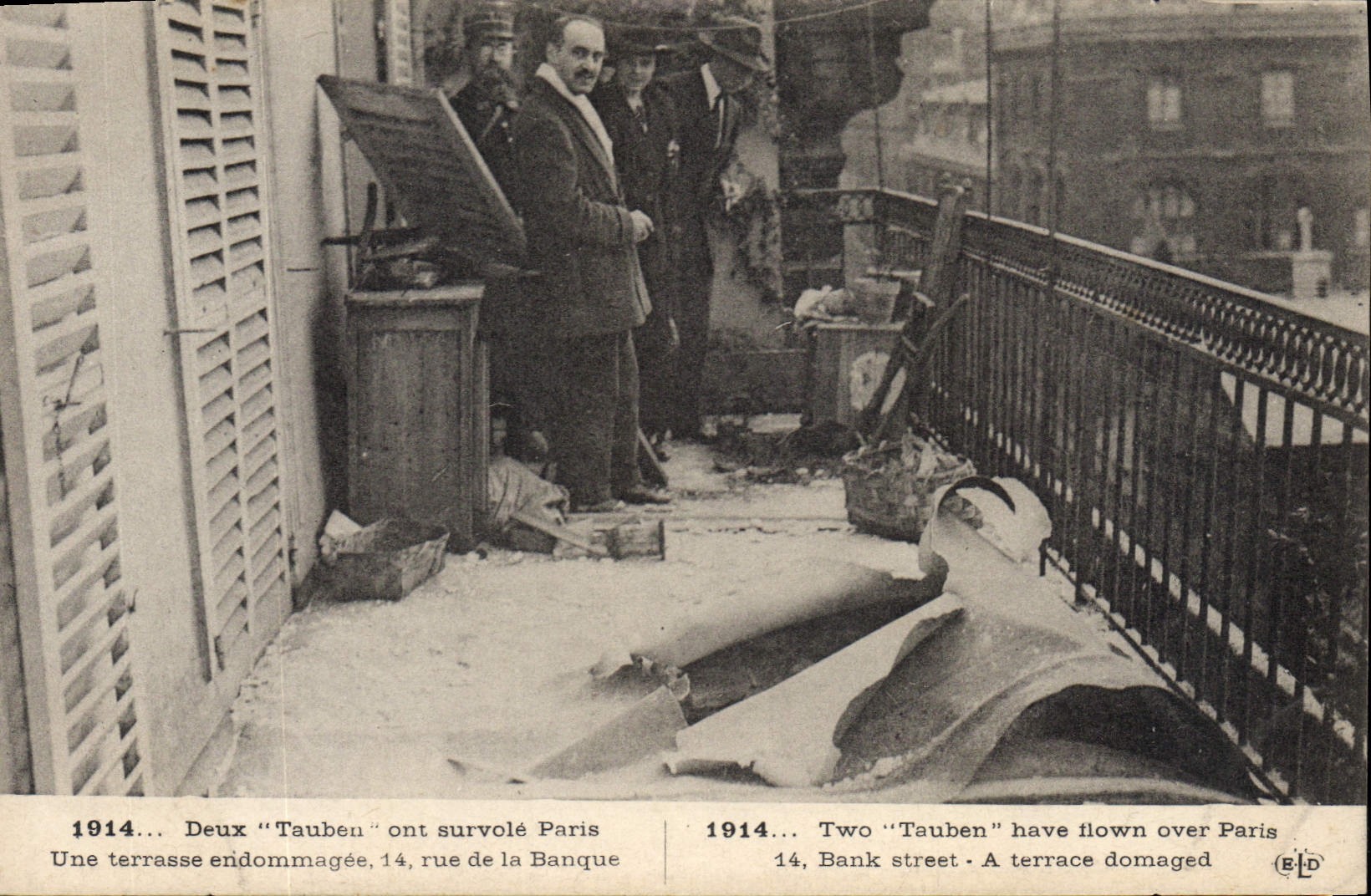Paris — Schaden an einer Terrasse, 14 rue de la Banque — Verleger ELD