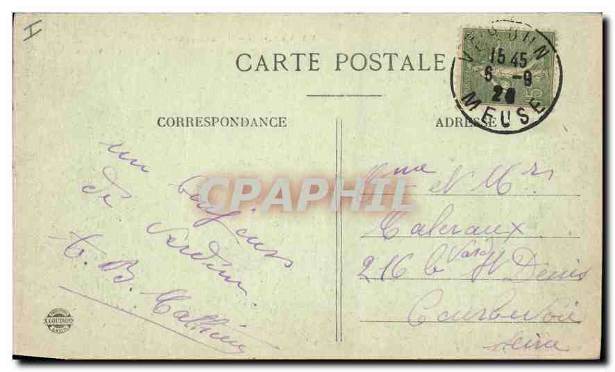 Verdun — Douaumont — Le Fort — 1914-18 — Verso
