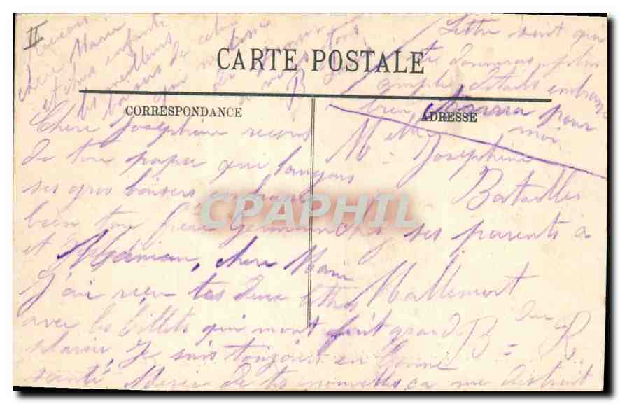 Un village près Soissons — Bataille de l'Aisne — LL — Verso