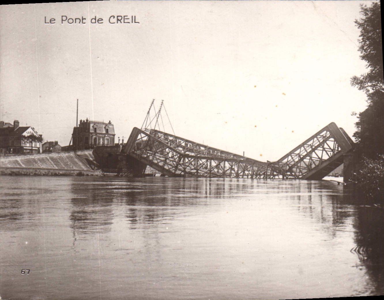 Le Pont de CREIL — détruit — Galerie Patriotique N° 67