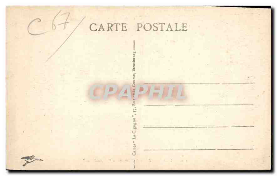 CPA Strasbourg A l'Orangerie Gansebesel  — Verso