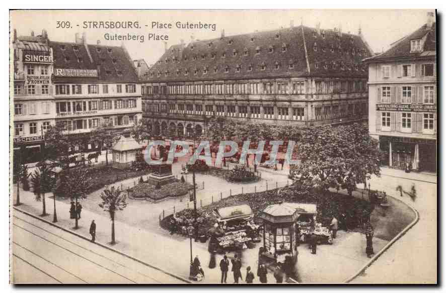 CPA Strasbourg Place Gutenberg 