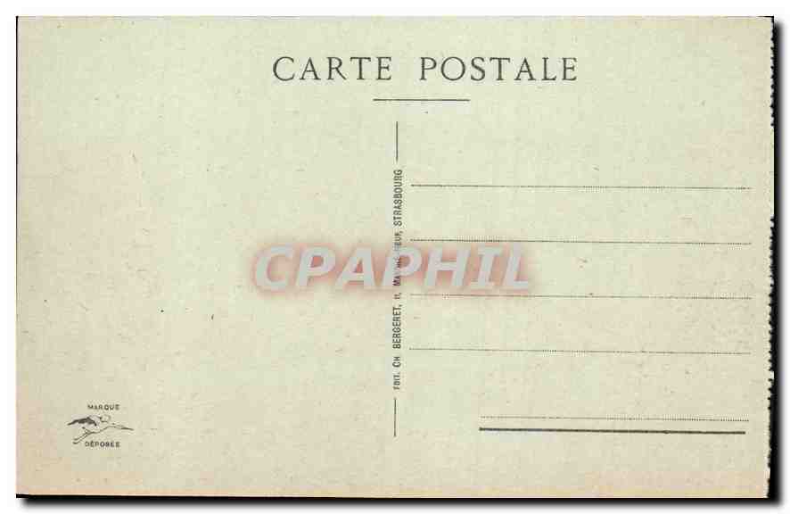 CPA Strasbourg Pont des Vogues Eglise Protestante et Cathedrale Tramway — Rückseite
