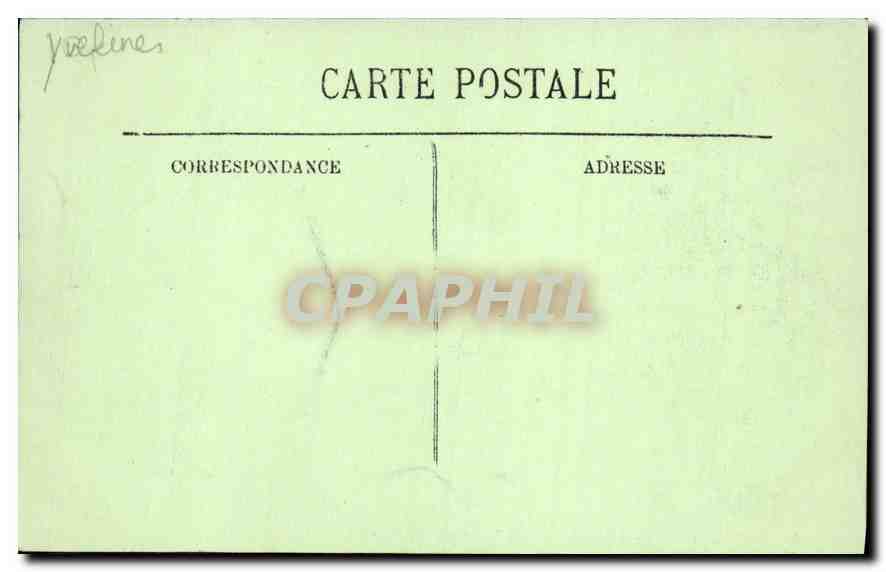 CPA Versailles Le Chateau La Façade rue du Parc  — Verso