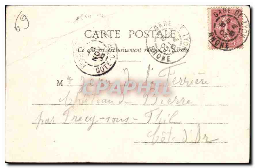 Quai du Rhône - Pont de la Guillotière — Lyon — Édition Giuetta, ph.t. Nice, n° 8351 — Verso