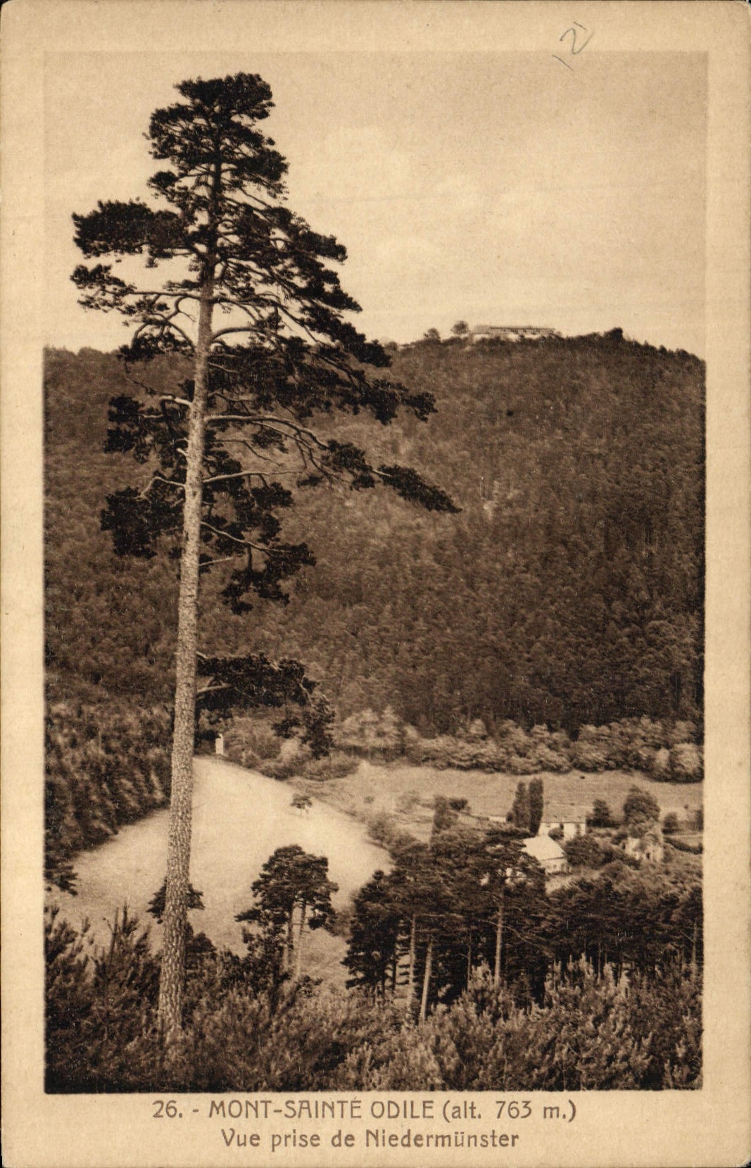 CPA Mont Sainte Odile Vue prise de Niedermunster 