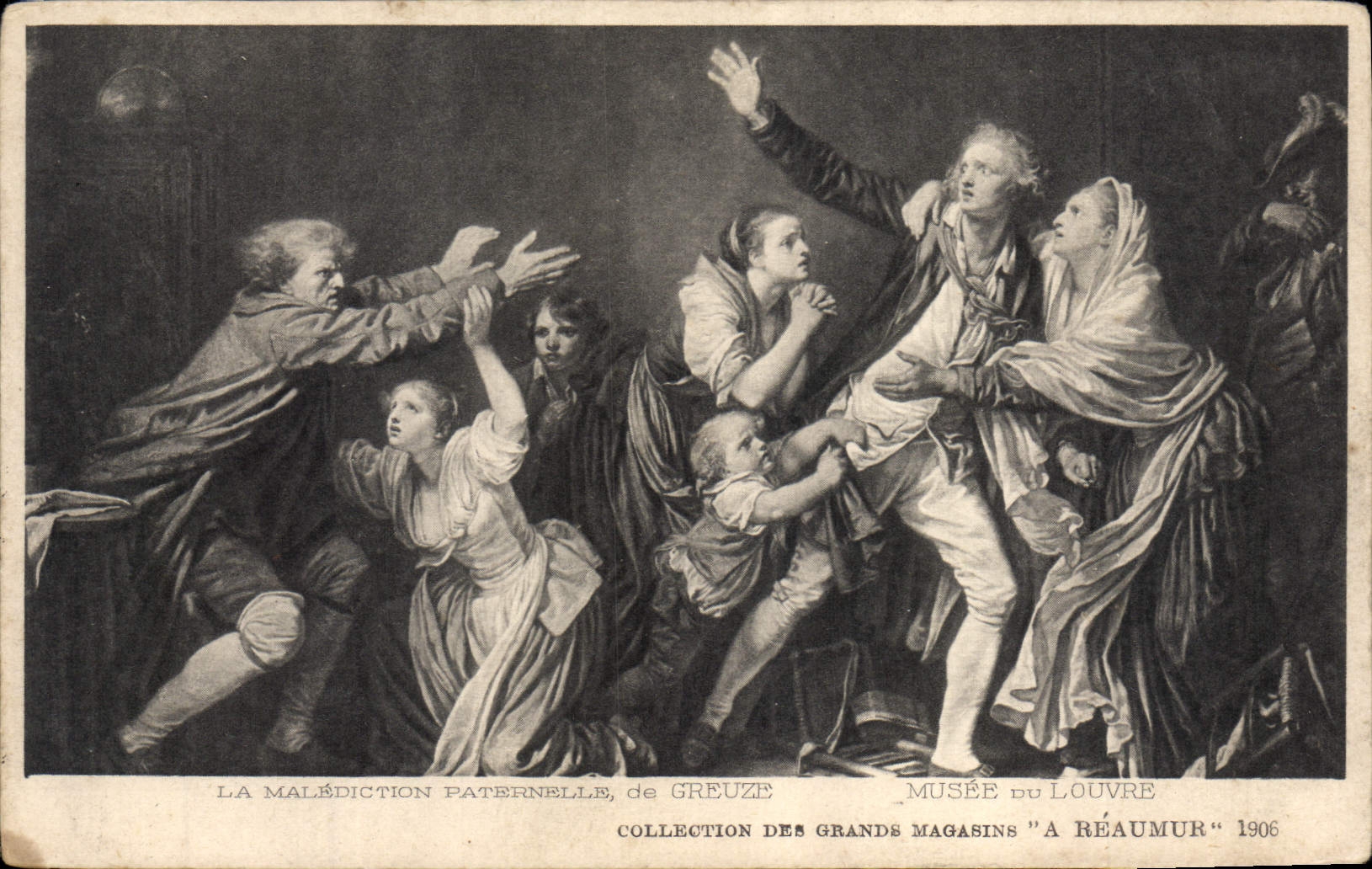 La Malédiction Paternelle — œuvre de Greuze — Musée du Louvre — Collection des Grands Magasins 'A Réaumur' 1906