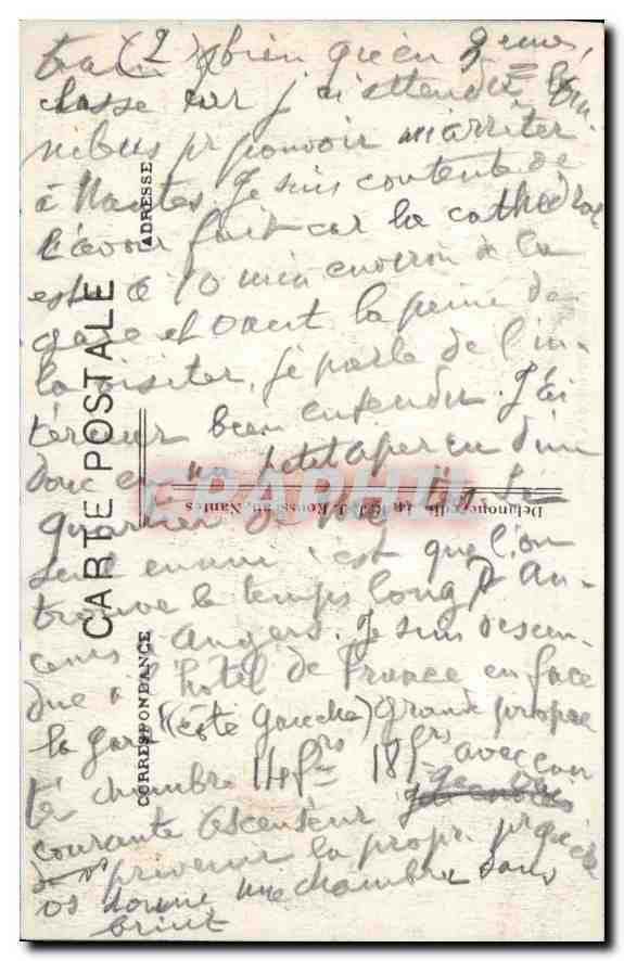 CPA Nantes Un coin du Jardin des Plantes  — Verso